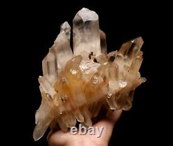 8lb Naturel Blanc Clair Quartz Cristal Cluster Point De Guérison Des Spécimens Minéraux
