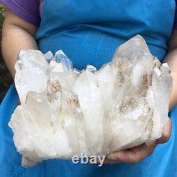 9.17 Lb Cristal Blanc Naturel Cluster Point Minéral Specimen Chakra Réparation