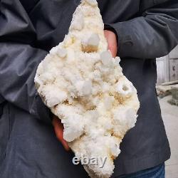 9.61lb Cluster Naturel Blanc D'ananas Quartz Cristal Minéral Spécimen Guérison