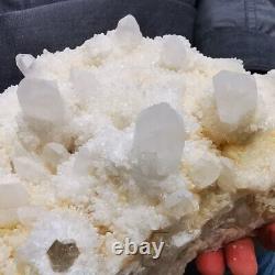 9.61lb Cluster Naturel Blanc D'ananas Quartz Cristal Minéral Spécimen Guérison