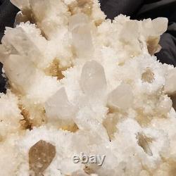 9.81lb Cluster Naturel Blanc D'ananas Quartz Cristal Minéral Spécimen Guérison