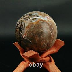 907g Rare Naturel Jolie Agate Cristal Geode Sphere Cluster Ball