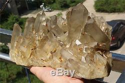 Aa 4550g Naturel Tibétain Smoky Citrine Quartz Crystal Cluster Point Spécimen
