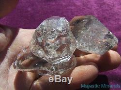 Aaa Mobile Enhydro Large Water Clear Herkimer Diamond Quartz Crystal Cluster