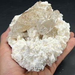 Adularia Crystals Sur Quartz Crystal Cluster Hamilton Hill Mine Arkansas