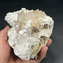 Adularia Crystals Sur Quartz Crystal Cluster Hamilton Hill Mine Arkansas