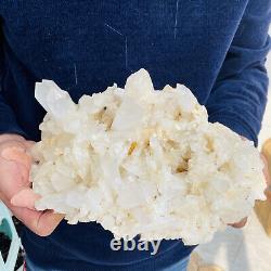 Agrégat naturel de cristaux de quartz clair de guérison, spécimen minéral de 4880g