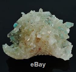 Ajoite Dans Quartz Phantom Crystal Cluster 389 Grammes 4.20 Messina Mine, S. Afrique