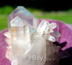 Ajoite In Quartz Crystal Cluster Afrique Du Sud
