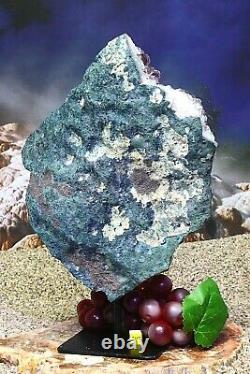 Amas De Cristal D’améthyste Spectaculaire Sur Le Stand Natural Mineral Healing 3.03kg