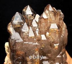 Amazing Big Shape Elestial Smoky Amethyst Crystal Cluster Squelette Reiki Crystal
