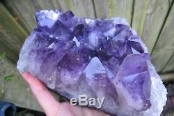 Amethyst Crystal Healing Cluster Gros Points De Lit Naturel Violet Grand Pas Cher