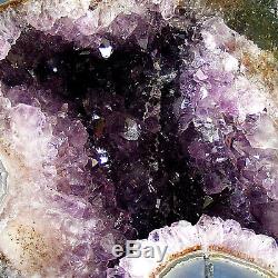 Améthyste Cathédrale Quartz Cristal Cluster Naturel Grande Grotte Geode 6.85kg 23cm