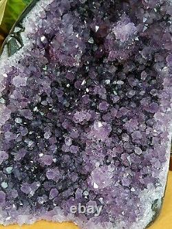 Améthyste Géode Quartz Cluster Cristal Violet Foncé