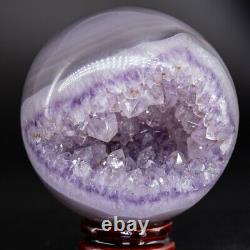 Améthyste Naturel Géode Sphere Cristal Cluster Balle De Guérison Énergie Décor Q71