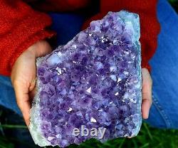 Améthyste Quartz Crystal Cluster Geode Large Natural Raw Mineral Healing 3204g
