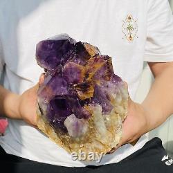 Améthyste naturelle en grappe, cristal de quartz violet, spécimen rare de minéral, 4260g.