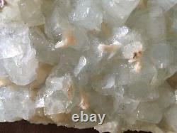 Apophyllite Géode Cristal Calcite Cluster Quartz Specimen Blanc Vert Clair Rose