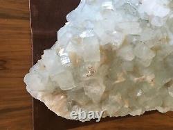 Apophyllite Géode Cristal Calcite Cluster Quartz Specimen Blanc Vert Clair Rose