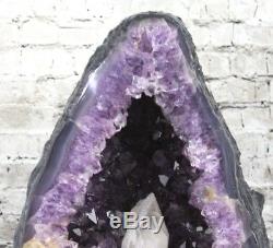 Belle Aaa + Améthyste Cristal Quartz Cluster Géode Cathédrale 36.9 Lb