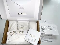 Boucles D'oreilles Bnib Authentique Dior Clair D Lune Gold-finish Metal White Crystal Stud