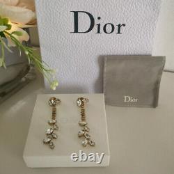 Boucles D'oreilles Dior J'adior Lauriel Antique Or Et Cristal Drop Prc 450,00 £