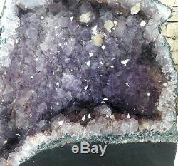 Cathédrale Geode Geode George Quartz En Cristal Améthyste Grand Qualité 18.70 Lb (ac135)