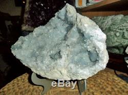Celestite Bleue Quartz Geode Cluster Crystal Gemstone Belle Et Énorme