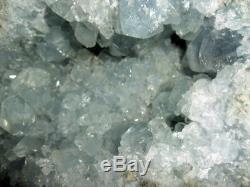 Celestite Bleue Quartz Geode Cluster Crystal Gemstone Belle Et Énorme