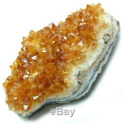 Citrine Cluster Géode Naturelle Quartz Orange Cristal Brésil Guérison 2-3 Grand