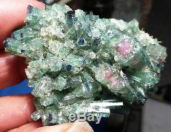Cluster Cristal Tourmaline Verte De Minas Gerais Au Brésil (70,86 Grammes)