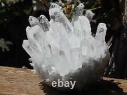 Cluster De Cristal De Quartz Clair Naturel De Haute Qualité 485g Brut Et Rugueux