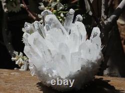 Cluster De Cristal De Quartz Clair Naturel De Haute Qualité 485g Brut Et Rugueux