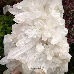 Cluster de pointe de quartz clair enchanté - Gros spécimen rare de cristaux déclaratifs
