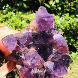 Cluster naturel d'améthyste 2140G - spécimen rare de cristal de quartz violet