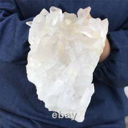 Cluster naturel de quartz clair de 1560g - spécimen de pointe de cristal de quartz.