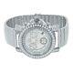 Couleur Or Blanc Diamants Réels Joe Rodeo Cluster Lunette Custom Band Watch Withdate