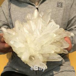 Cristal 6.3lb Quartz Blanc Naturel Cluster Point De Guérison Minérale Des Échantillons