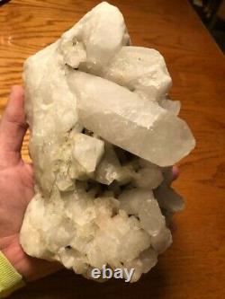 Cristal Naturel Quartz Cluster Mineral Specimen 7 Lbs. Sources Chaudes Ar