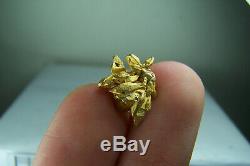 Crystal Gold Native Rare Cluster Bolivar, Venezuela, 4,6 Grammes! 1,6 CM