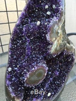 Deep Purple Uruguayian Amethyst Geode Cluster Quartz Crystal Agate
