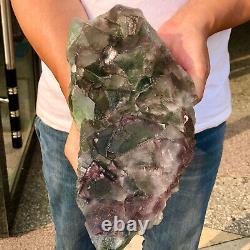 Échantillon minéral de cristal de fluorite cubique naturelle de 12,14 lb pour la guérison