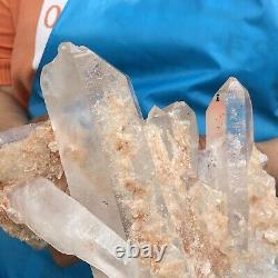 Échantillon minéral de cristal de quartz naturel transparent de 1970g