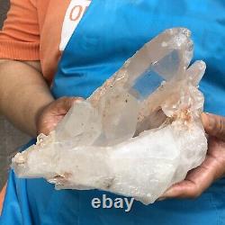 Échantillon minéral de cristal de quartz naturel transparent de 1970g