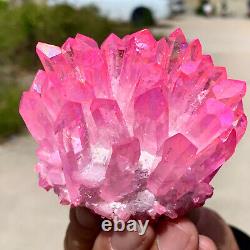 Échantillon minéral de grappe de cristaux de quartz rose fantôme nouvellement découvert de 276G