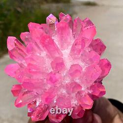 Échantillon minéral de grappe de cristaux de quartz rose fantôme nouvellement découvert de 276G