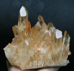 Effacer 3.95lb Rose Naturel Cristal De Quartz Grappe Point De Guérison Minérale Des Échantillons