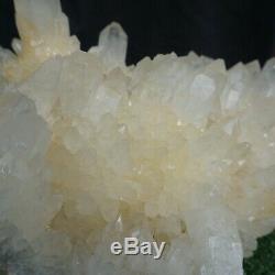 Énorme 45.63lb Naturel Blanc Clair Cristal De Quartz Cluster Points Original Rock