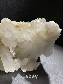Énorme Amas De Cristal Quartz Arkansas Avec Grotte Sur Matrix 11+ Lbs