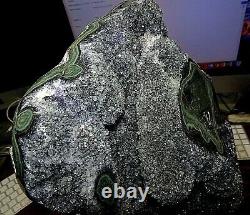 Énorme Améthyste Cristal Cluster Geode Uruguay Cathédrale Stalactites Bases Stand